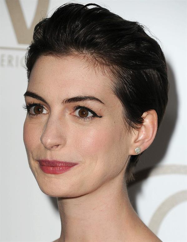 Anne Hathaway 24th Annual Producers Guild Awards at The Beverly Hilton Hotel in Beverly Hills January 26-2013 