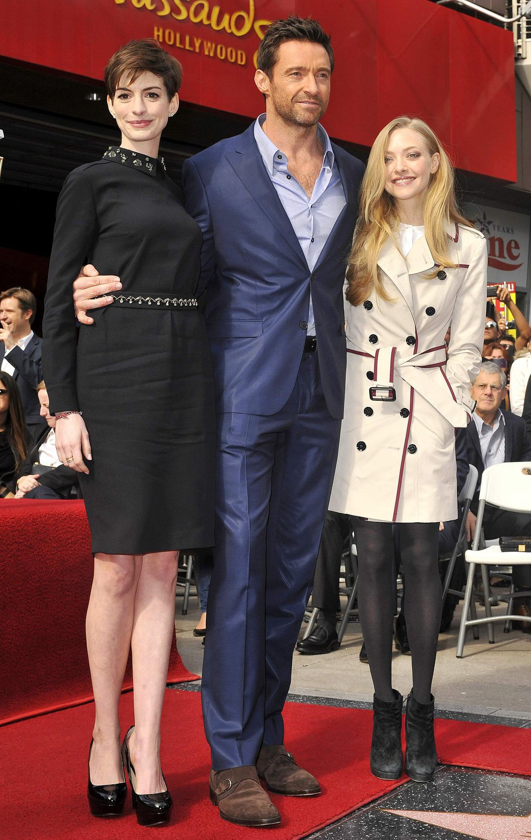 Anne Hathaway attends the Hugh Jackman Hollywood Walk Of Fame Ceremony in Hollywood December 13-2012 