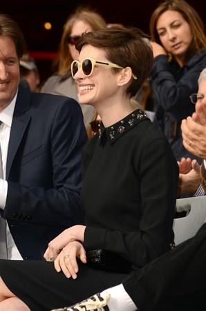 Anne Hathaway attends the Hugh Jackman Hollywood Walk Of Fame Ceremony in Hollywood December 13-2012 