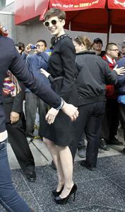 Anne Hathaway attends the Hugh Jackman Hollywood Walk Of Fame Ceremony in Hollywood December 13-2012 