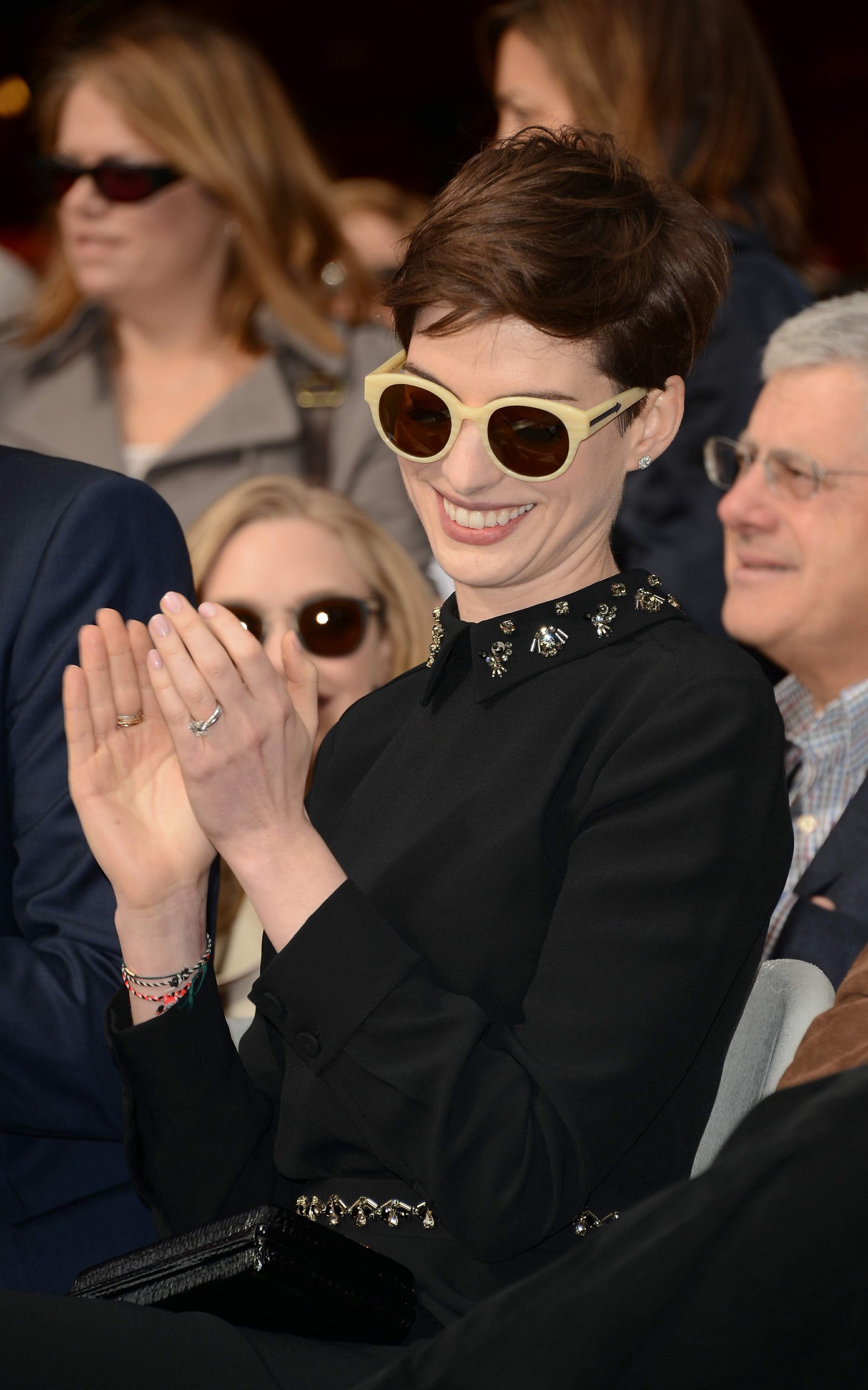 Anne Hathaway attends the Hugh Jackman Hollywood Walk Of Fame Ceremony in Hollywood December 13-2012 