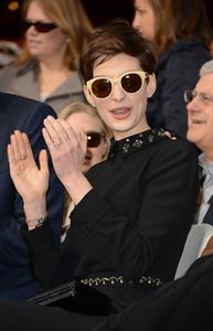 Anne Hathaway attends the Hugh Jackman Hollywood Walk Of Fame Ceremony in Hollywood December 13-2012 