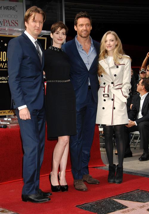 Anne Hathaway attends the Hugh Jackman Hollywood Walk Of Fame Ceremony in Hollywood December 13-2012 