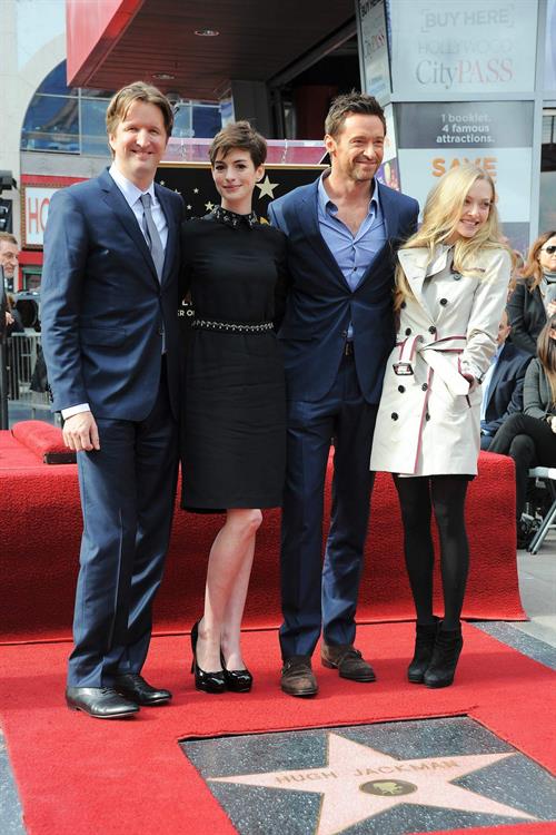 Anne Hathaway attends the Hugh Jackman Hollywood Walk Of Fame Ceremony in Hollywood December 13-2012 