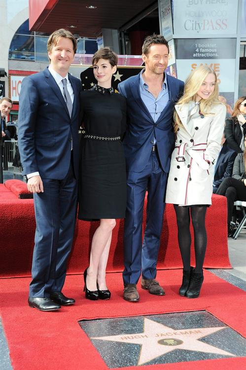Anne Hathaway attends the Hugh Jackman Hollywood Walk Of Fame Ceremony in Hollywood December 13-2012 