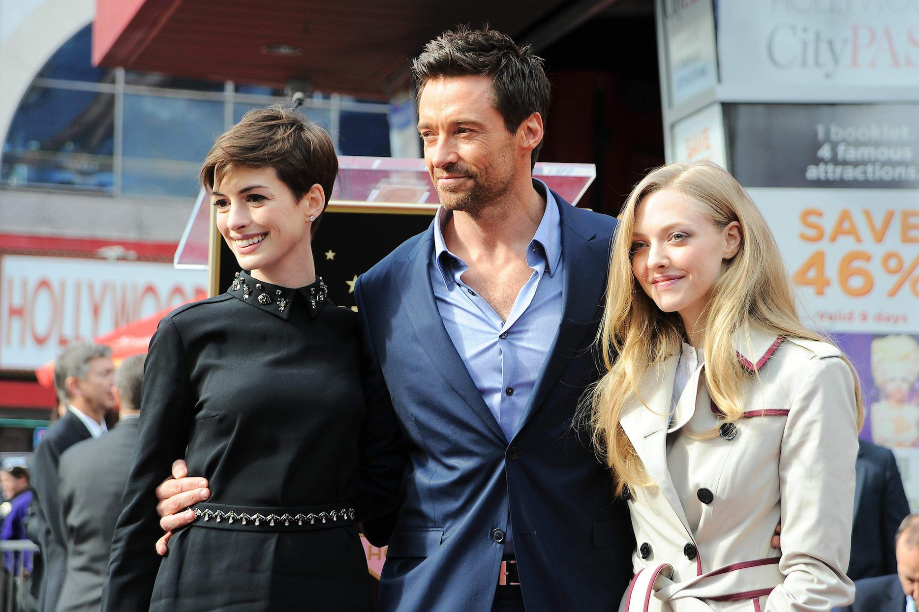Anne Hathaway attends the Hugh Jackman Hollywood Walk Of Fame Ceremony in Hollywood December 13-2012 