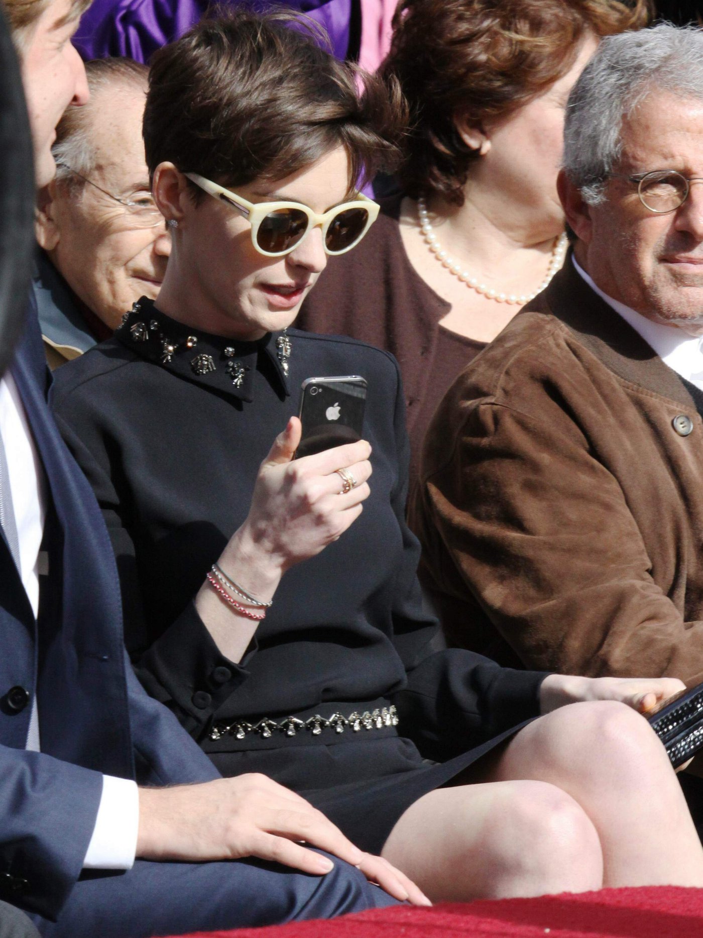 Anne Hathaway attends the Hugh Jackman Hollywood Walk Of Fame Ceremony in Hollywood December 13-2012 