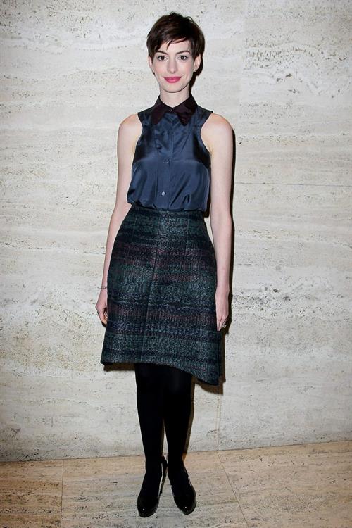 Anne Hathaway A Lunch to Celebrate Launch of 'LES MISERABLES at the Four Seasons Restaurant in NYC