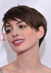 Anne Hathaway attends the Critics' Choice Movie Awards 2013 with Skinnygirl Cocktails at Barkar Hangar