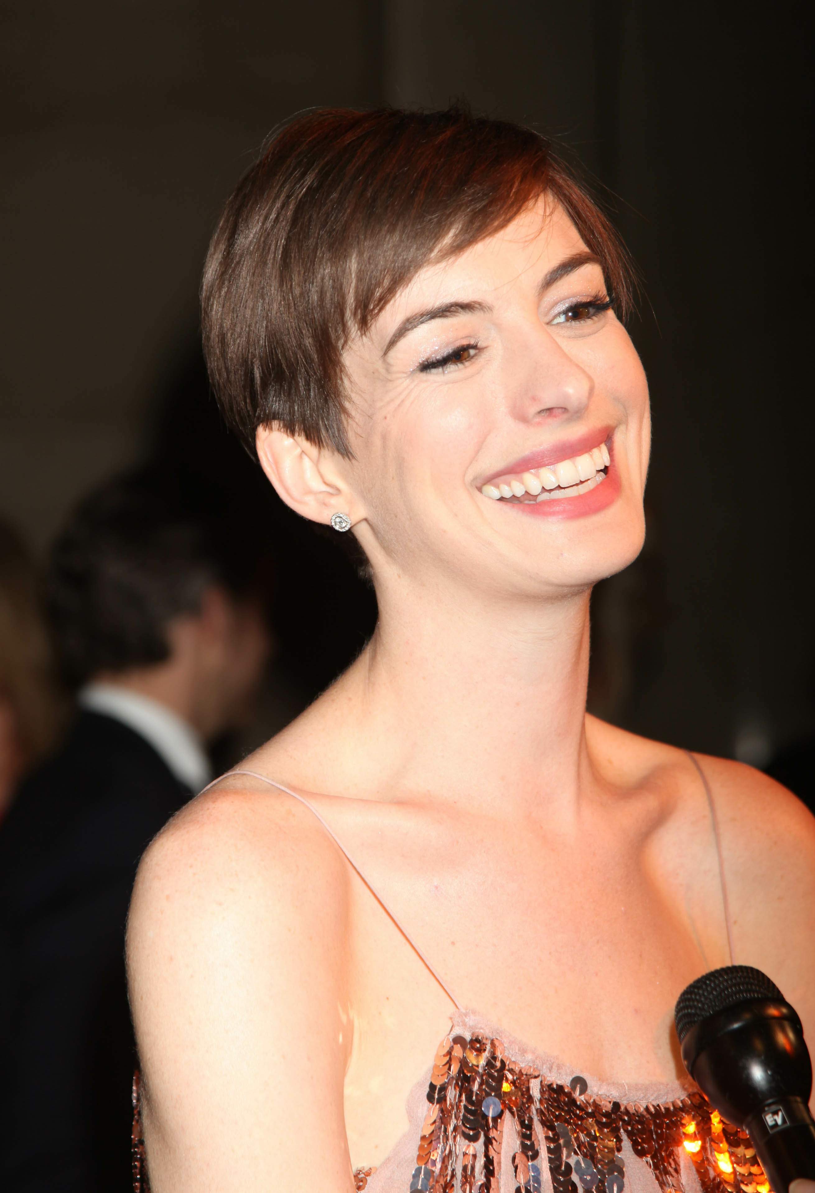 Anne Hathaway Attended the Museum of the Moving Image 27th Annual Black Tie Salute in New York Dec 11, 2012