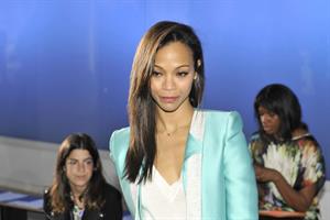 Zoe Saldana Prabal Gurung Fall 2012 Collection show February 11, 2012 in New York City 