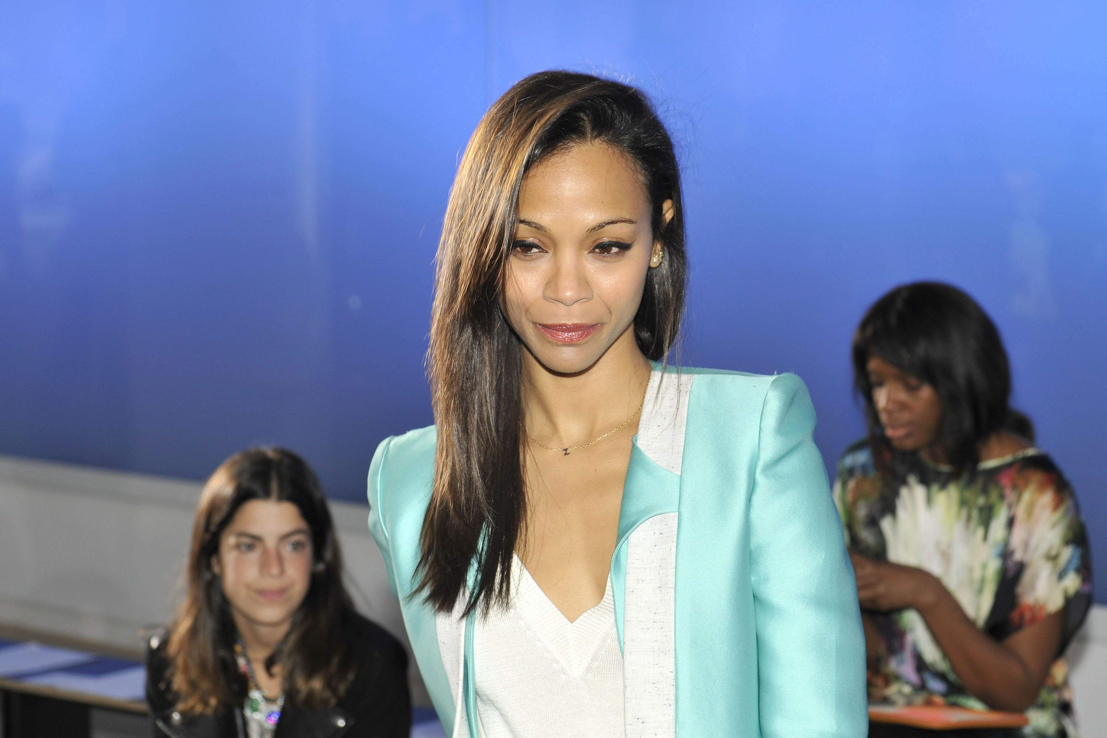 Zoe Saldana Prabal Gurung Fall 2012 Collection show February 11, 2012 in New York City 