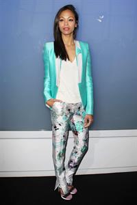 Zoe Saldana Prabal Gurung Fall 2012 Collection show February 11, 2012 in New York City 