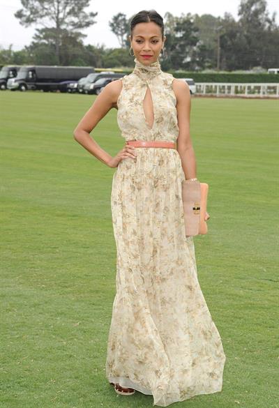 Zoe Saldana Santa Barbara Polo and Racquet club