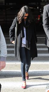 Zoe Saldana arriving into LA Airport - April 4, 2010  