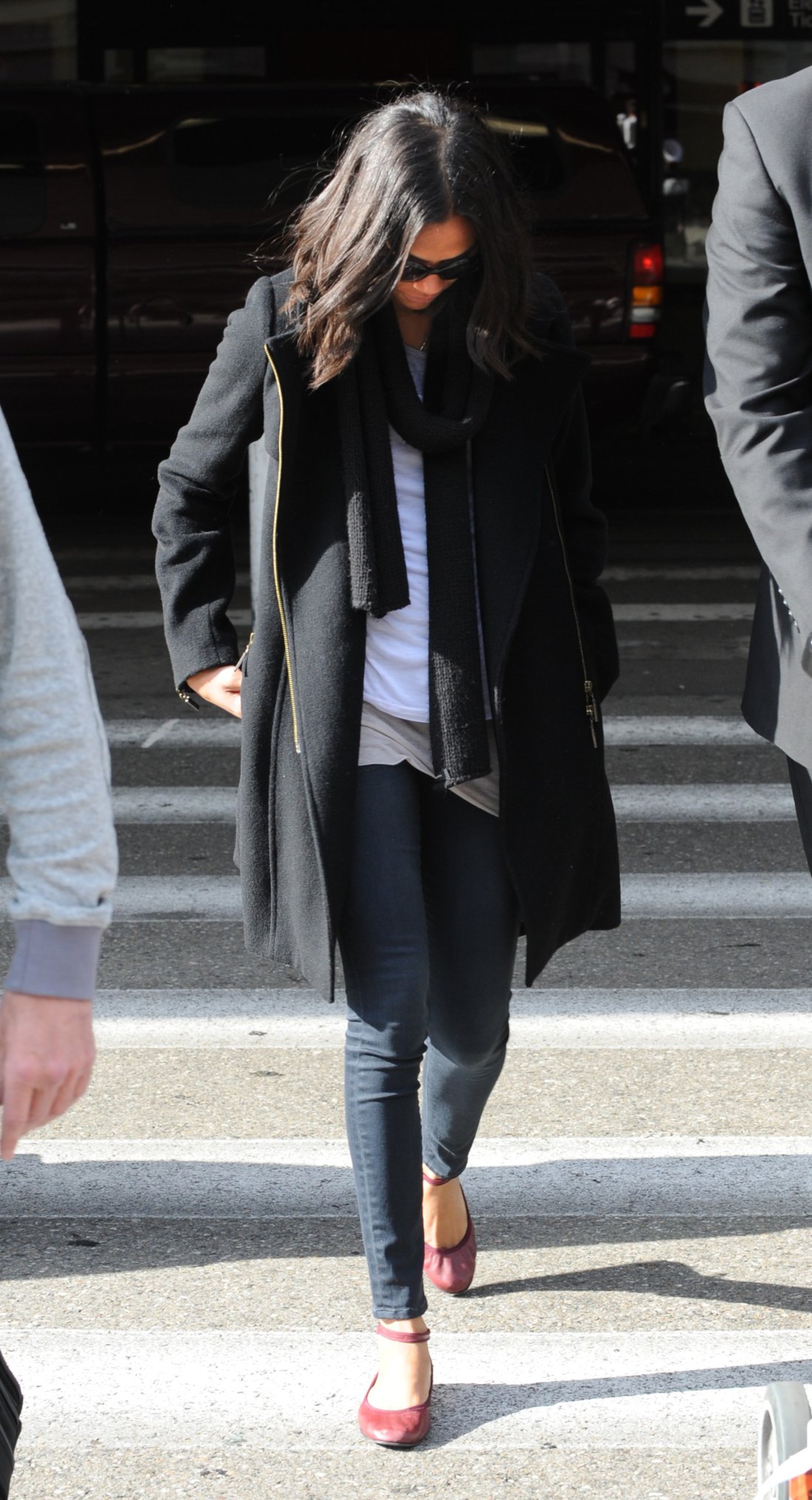 Zoe Saldana arriving into LA Airport - April 4, 2010  
