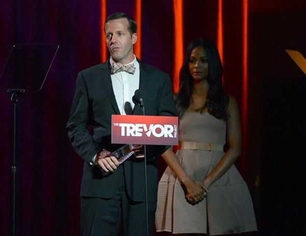 Zoe Saldana The Trevor Project's 2012 'Trevor Live' Event Honoring Katy Perry at Hollywood Palladium in Hollywoo 