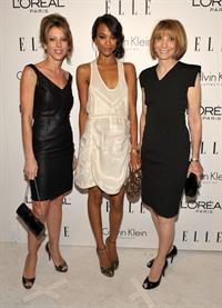 Zoe Saldana arrives for ELLE Magazine 16th Annual Women in Hollywood Tribute Oct 19, 2009  