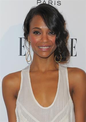 Zoe Saldana arrives for ELLE Magazine 16th Annual Women in Hollywood Tribute Oct 19, 2009  