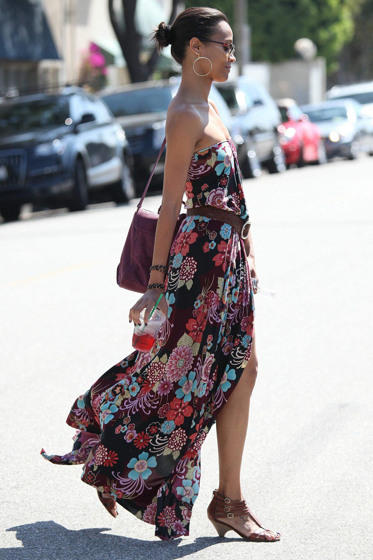 Zoe Saldana runs errands in LA August 5, 2011  