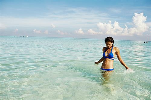 Rachel Barnes in a bikini