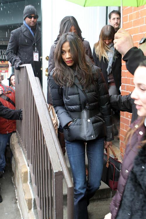 Zoe Saldana at the Sundance Film Festival on January 26-2012 