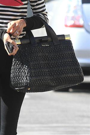 Zoe Saldana outside a Recording Studio in Hollywood 