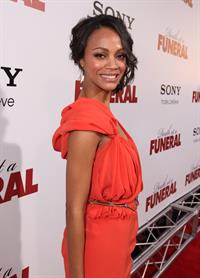 Zoe Saldana @ Death At A Funeral Los Angeles Premiere 12/04/10  