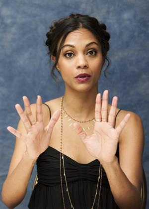 Zoe Saldana at Death At A Funeral press conference at the Four Seasons Hotel 11-04-2010 