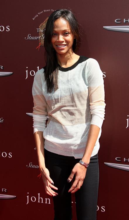 Zoe Saldana - John Varvatos 9th Annual Stuart House Benefit in Los Angeles March 11 2012. 