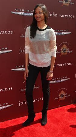 Zoe Saldana - John Varvatos 9th Annual Stuart House Benefit in Los Angeles March 11 2012. 