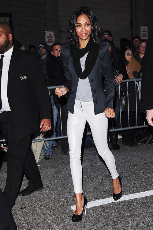 Zoe Salanda at The Letterman Show