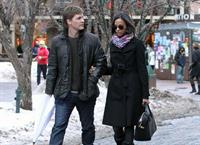 Zoe Saldana - Enjoyed a stroll with her boyfriend Keith Britton in Aspen, Colorado Dec 21, 2010 