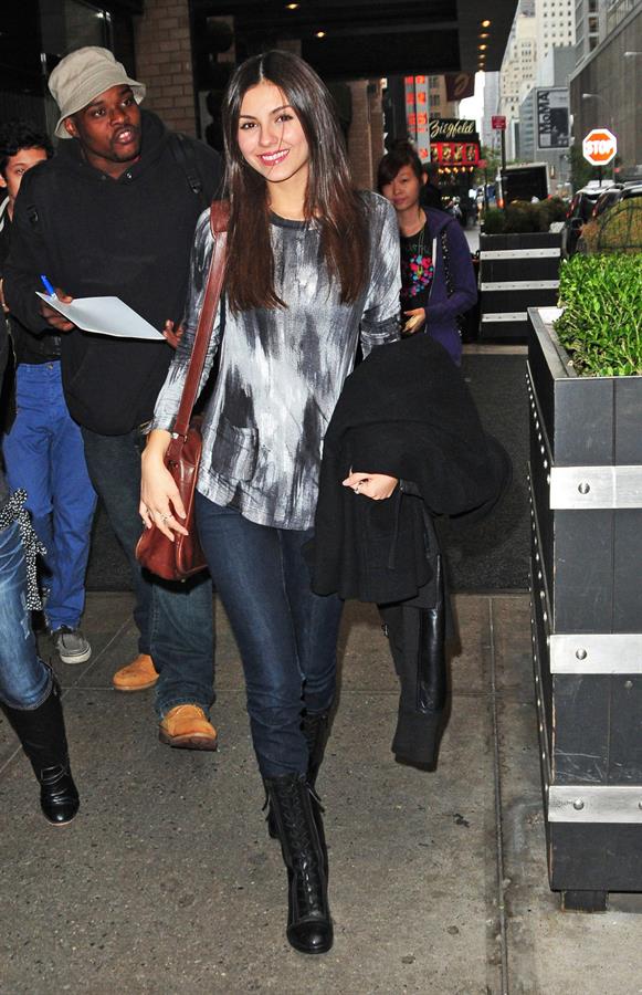 Victoria Justice leaving her hotel 10/24/12 
