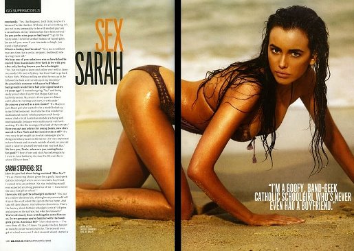 Sarah Stephens in a bikini