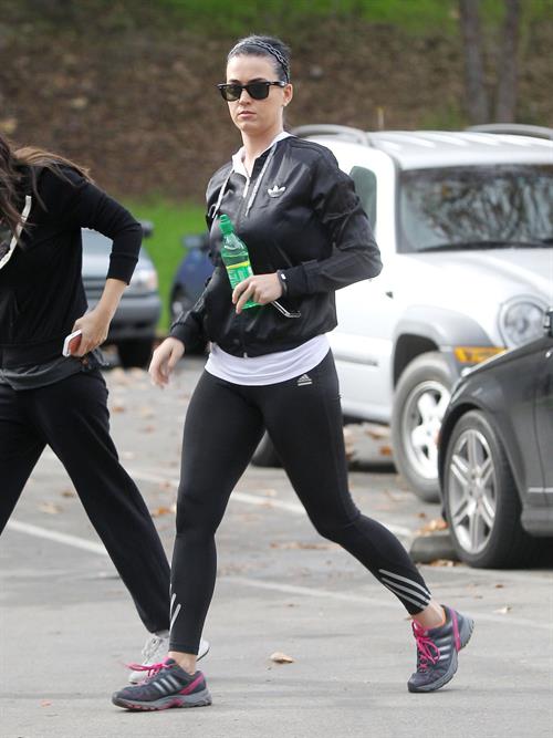 Katy Perry goes for a hike in Los Angeles 1/6/13 
