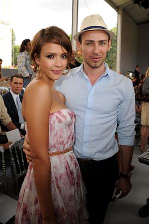 Jessica Alba at Christian Dior show during Paris fashion week 5-7-2010