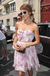 Jessica Alba at Christian Dior show during Paris fashion week 5-7-2010