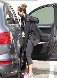 Jessica Alba going to her office in Santa Monica April 4, 2012 