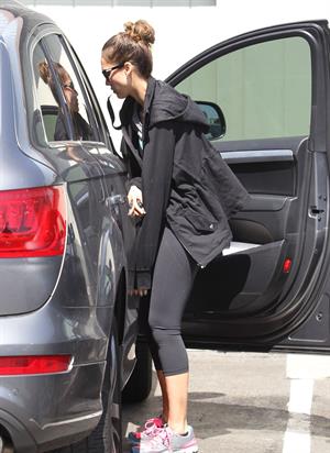 Jessica Alba going to her office in Santa Monica April 4, 2012 