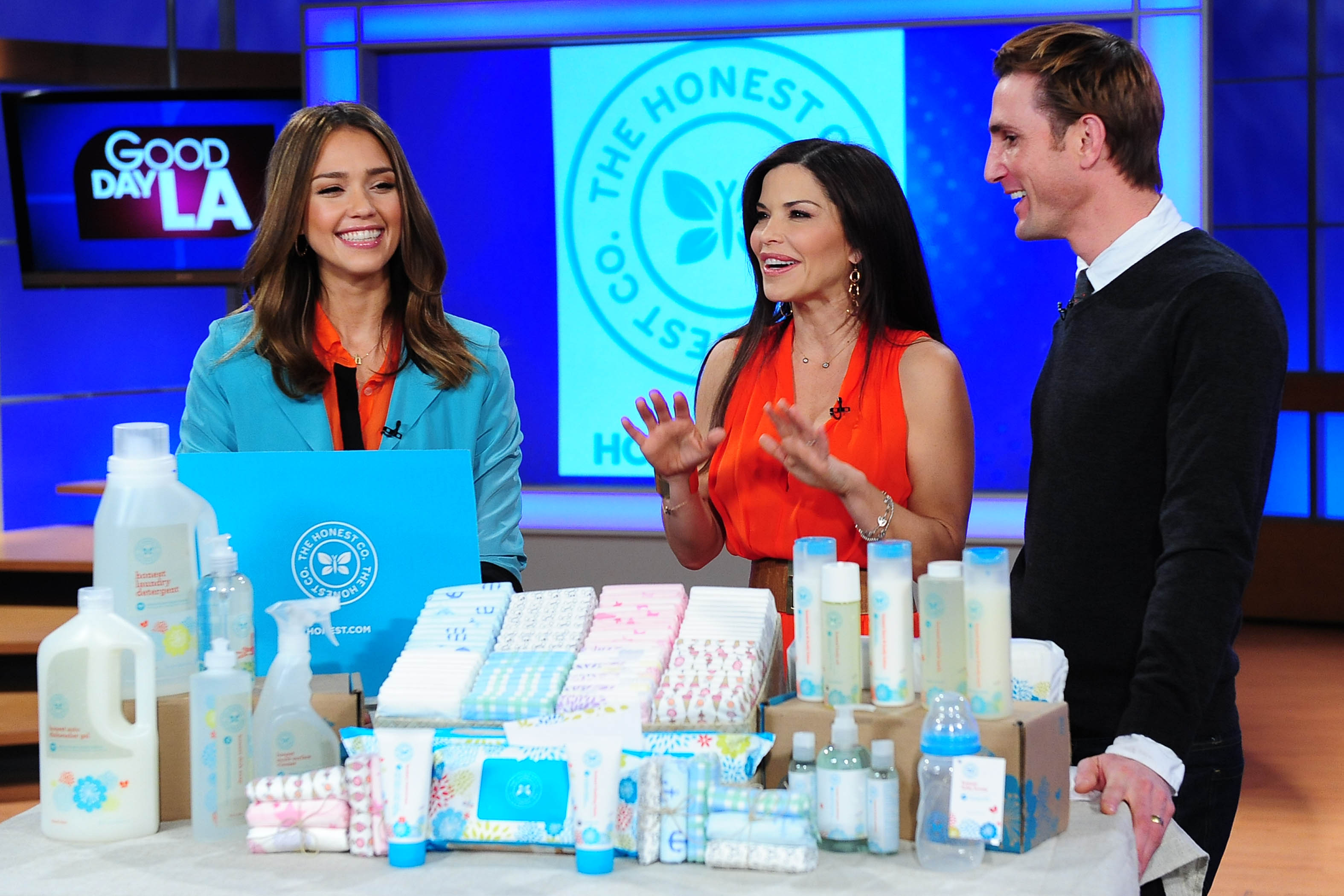 Jessica Alba on the set on Good Day LA on January 25, 2012