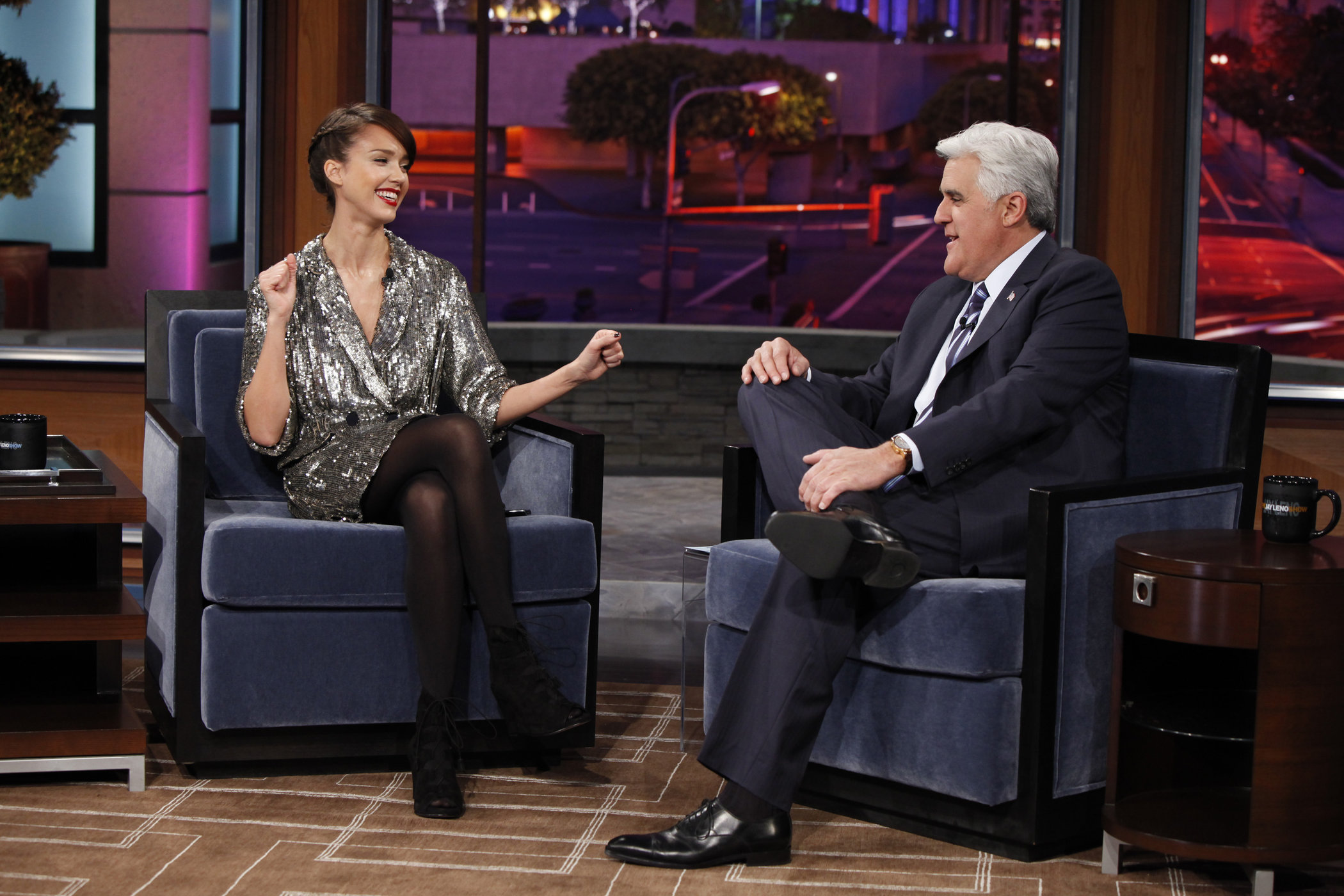 Jessica Alba on the Jay Leno Show February 1, 2010 