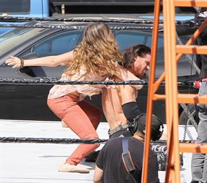 Jessica Alba wrestling in Los Angeles 09-04-12 