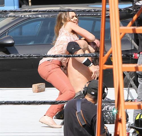 Jessica Alba wrestling in Los Angeles 09-04-12 