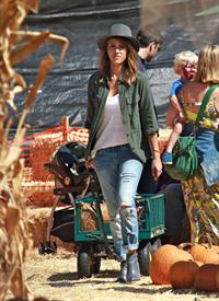 Jessica Alba – at Mr Bones Pumpkin Patch 10/12/13  