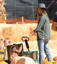 Jessica Alba – at Mr Bones Pumpkin Patch 10/12/13  