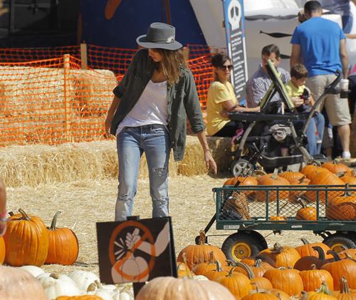 Jessica Alba – at Mr Bones Pumpkin Patch 10/12/13  