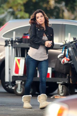 Eva Longoria – “Any Day” set candids in LA 11/4/13  