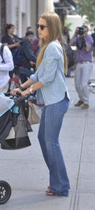 Jessica Alba – candids at Central Park Zoo, NY 9/9/13  