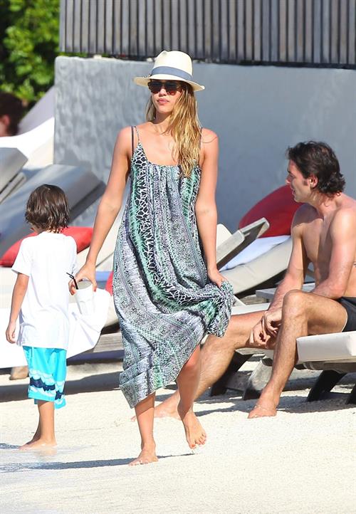 Jessica Alba bikini candids in St. Barts 4/6/13 